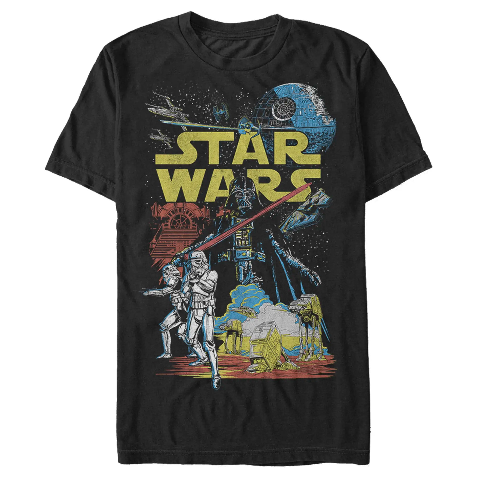 Star Wars Galactic Battle T-Shirt/Sweatshirt/Hoodie – Vintage Sci-Fi Movie Graphic Tee, Retro Streetwear Print