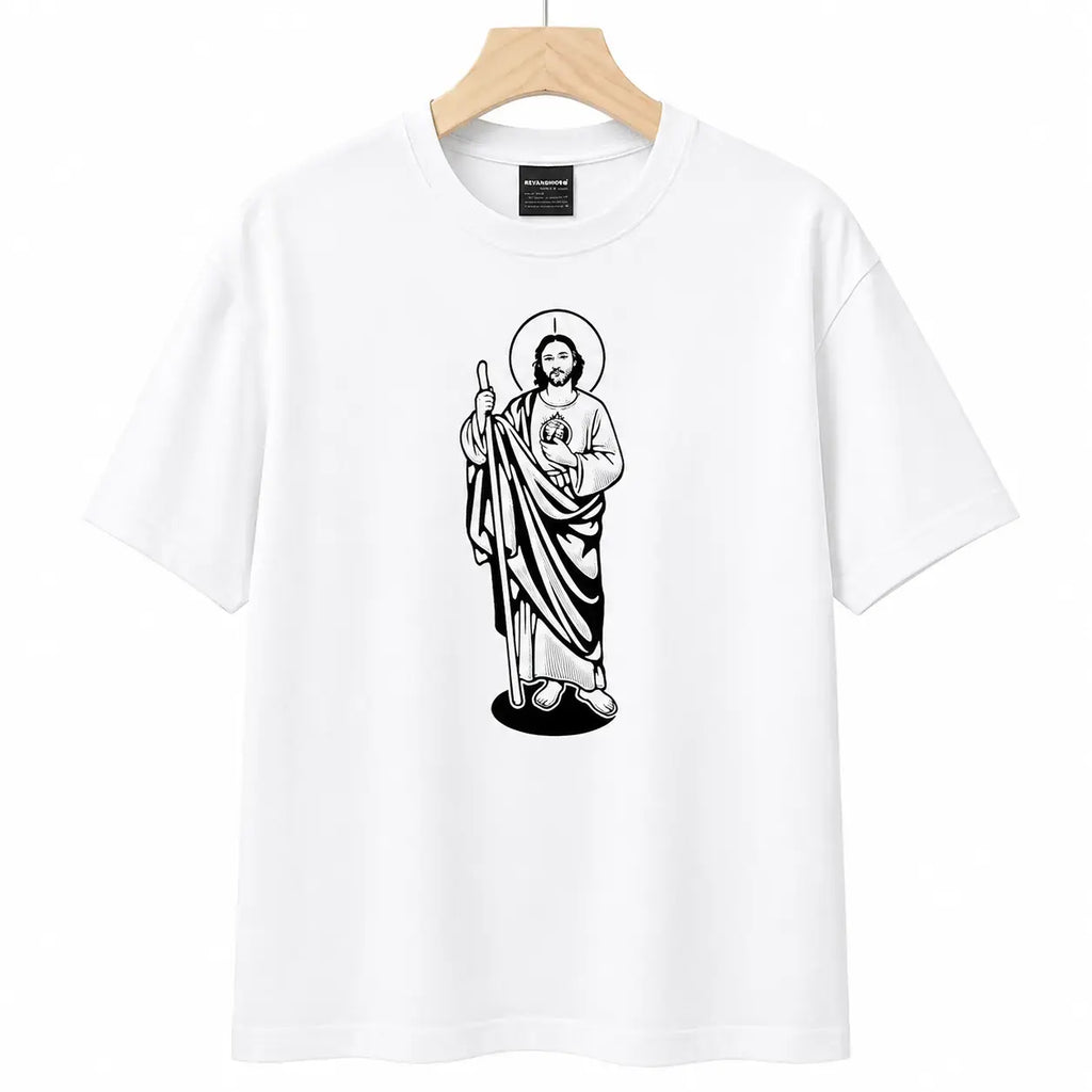 San Judas Tadeo Graphic T-Shirt, Sweatshirt & Hoodie – Saint Jude Catholic Faith Print, Christian Religious Apparel