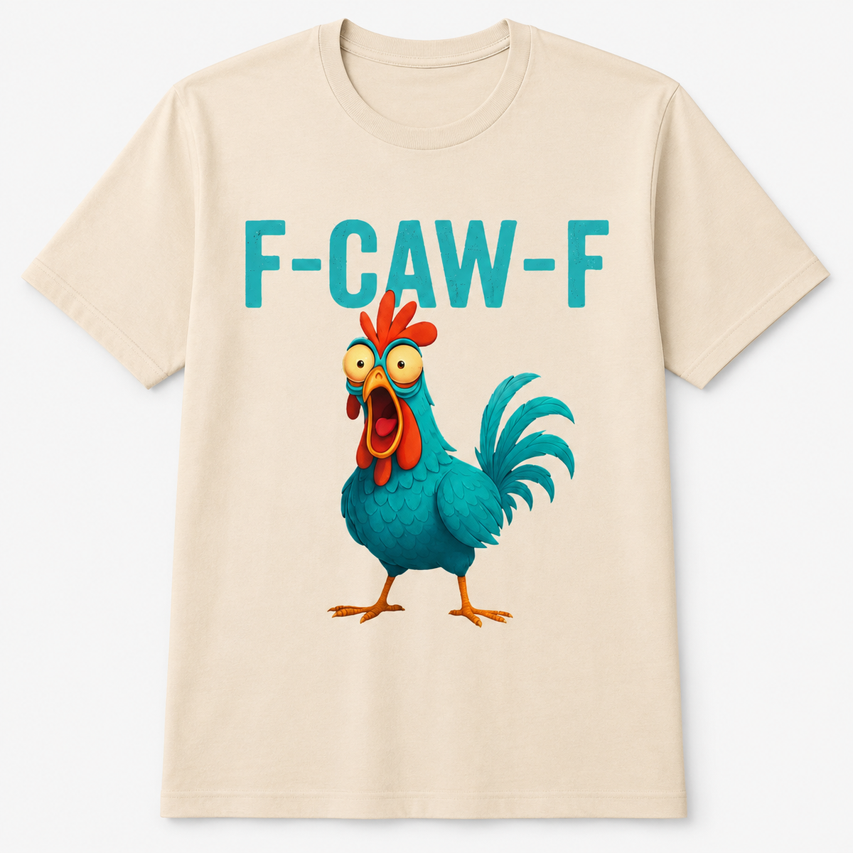 F-CAW-F Funny Bird Graphic T-Shirt, Sweatshirt & Hoodie – Sarcastic Cartoon Chicken Print, Adult Humor Casual Apparel