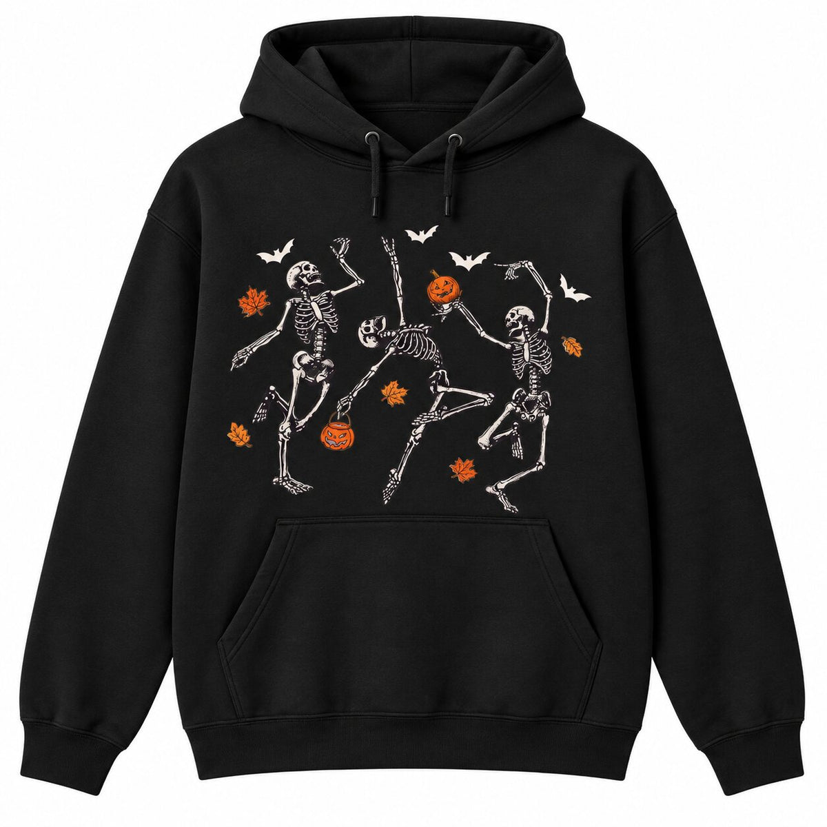 Dancing Skeletons Halloween Graphic T-Shirt, Sweatshirt & Hoodie – Funny Pumpkin & Spooky Season Design
