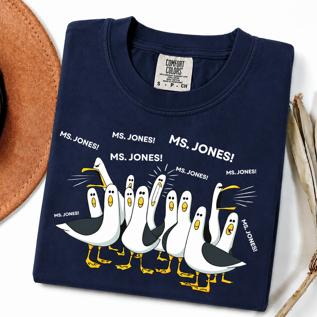Funny Seagull Teacher T-Shirt – Comfort Colors Classroom Graphic Tee, Teacher Appreciation Gift