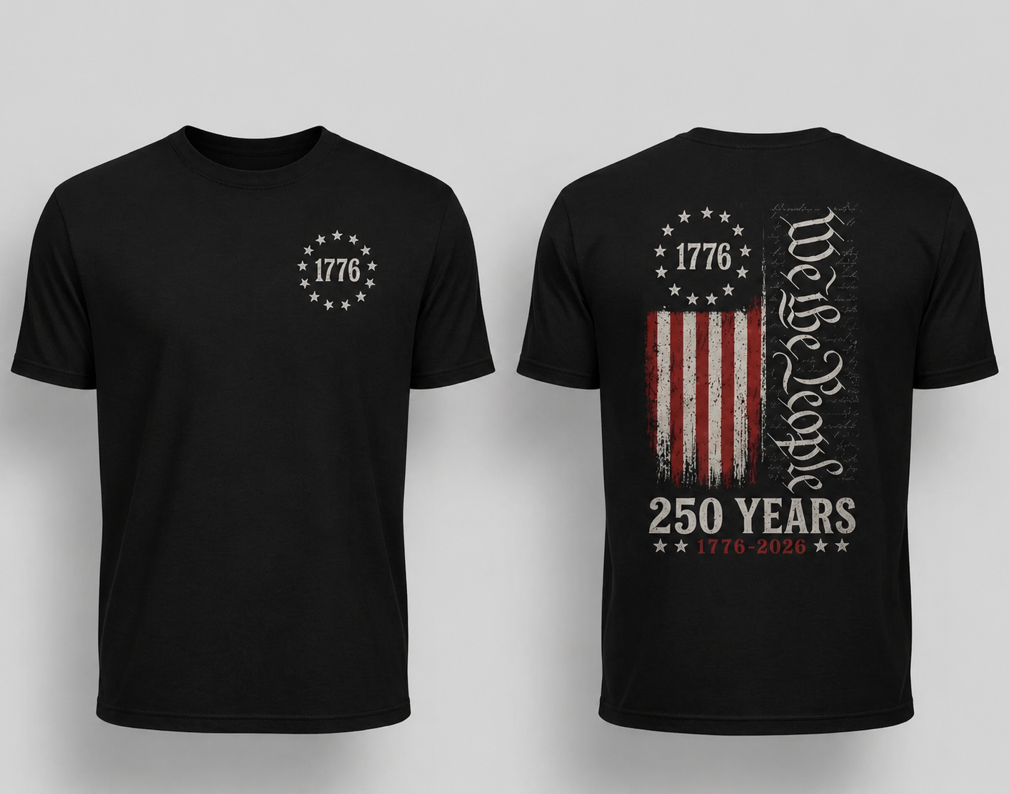 We The People T-Shirt/Sweatshirt/Hoodie – 1776-2026 America 250 Patriotic Graphic Tee, USA Anniversary Shirt