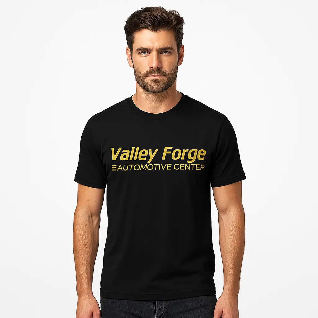 Valley Forge Automotive Center Graphic T-Shirt, Sweatshirt & Hoodie – Vintage Auto Shop Logo Print, Mechanic Garage Car Enthusiast Apparel