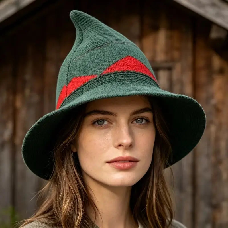Classic Witch Hat for Women – Pointed Wide Brim Halloween Costume Hat, Solid Color Witchy Accessory for Parties, Cosplay & Dress Up