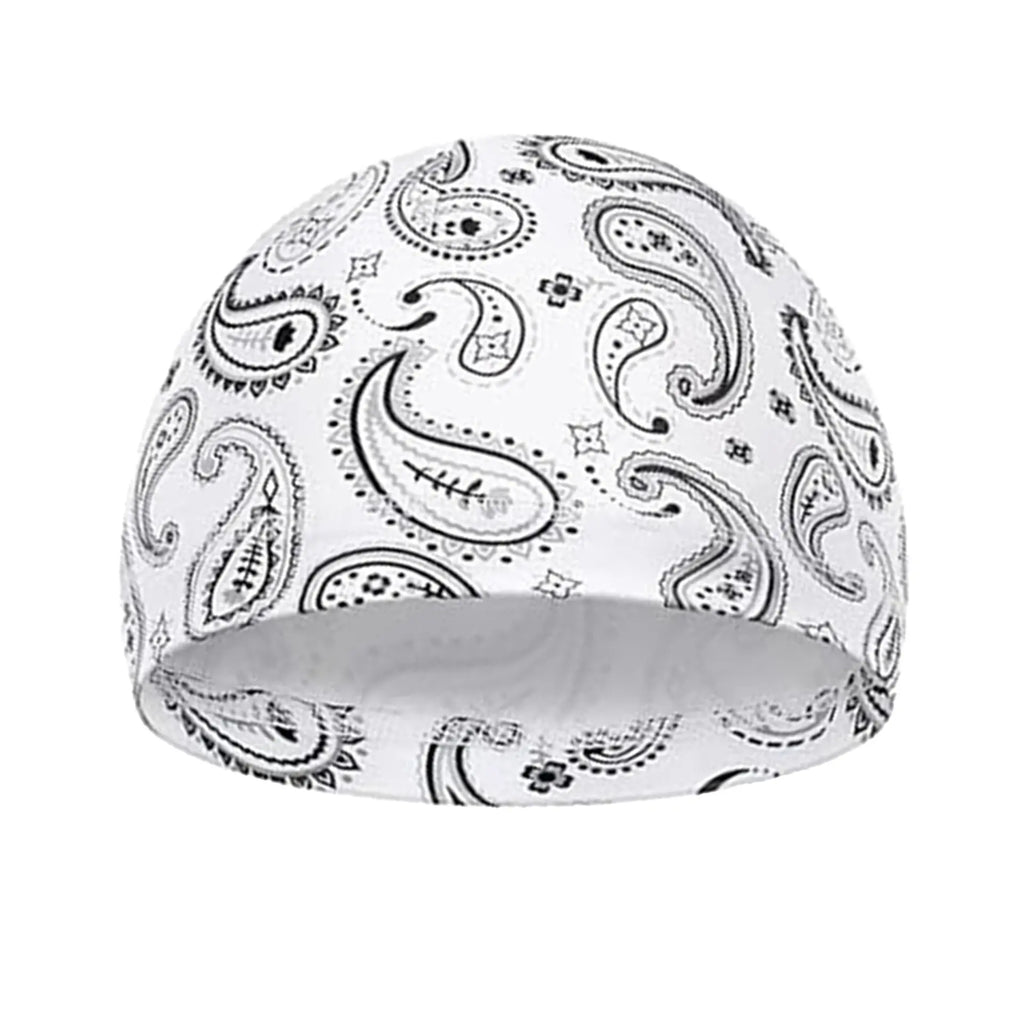 Paisley Print Skull Cap Beanie – Lightweight Stretchy Breathable Headwear, Unisex Streetwear Hat for Cycling, Running & Outdoor Sports
