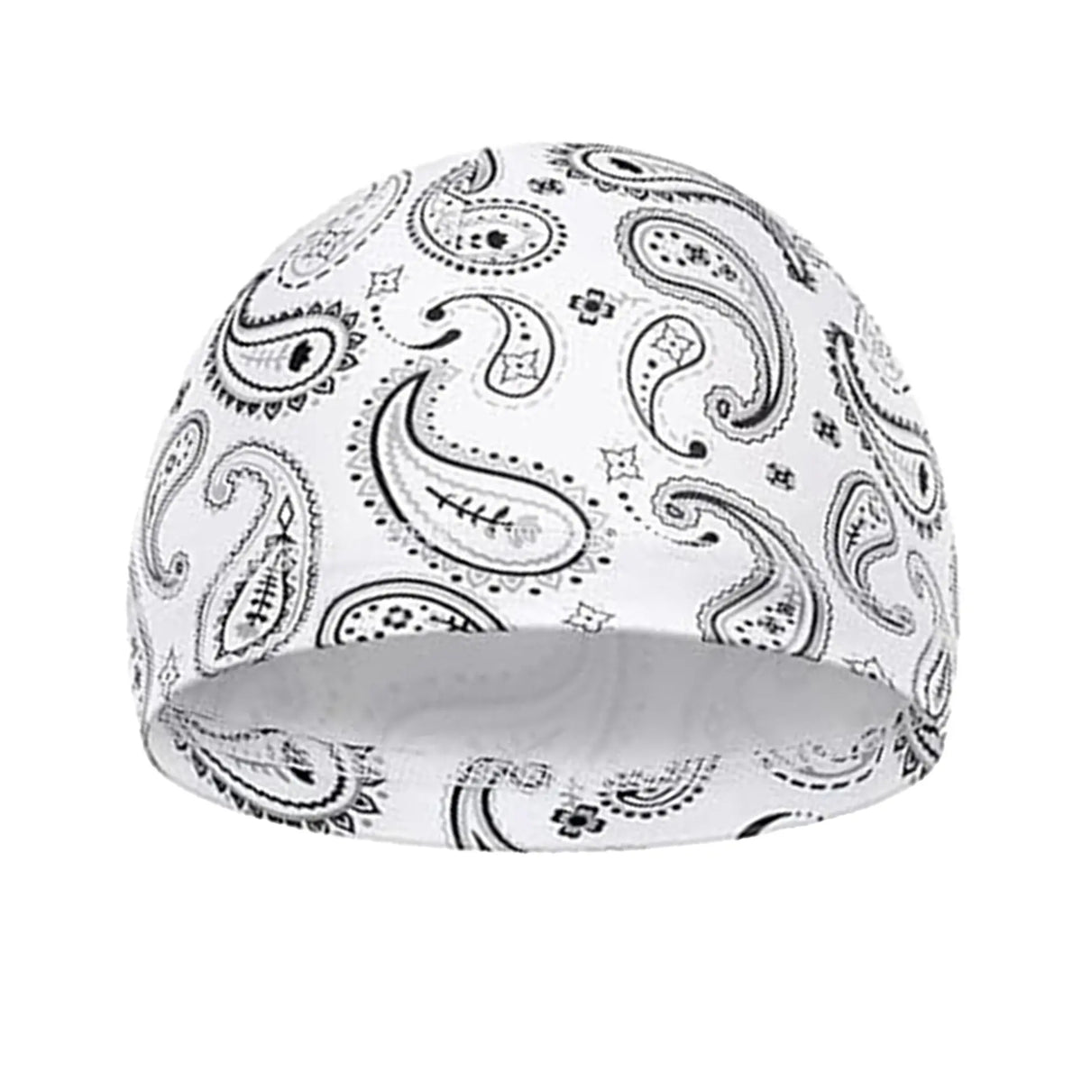 Paisley Print Skull Cap Beanie – Lightweight Stretchy Breathable Headwear, Unisex Streetwear Hat for Cycling, Running & Outdoor Sports