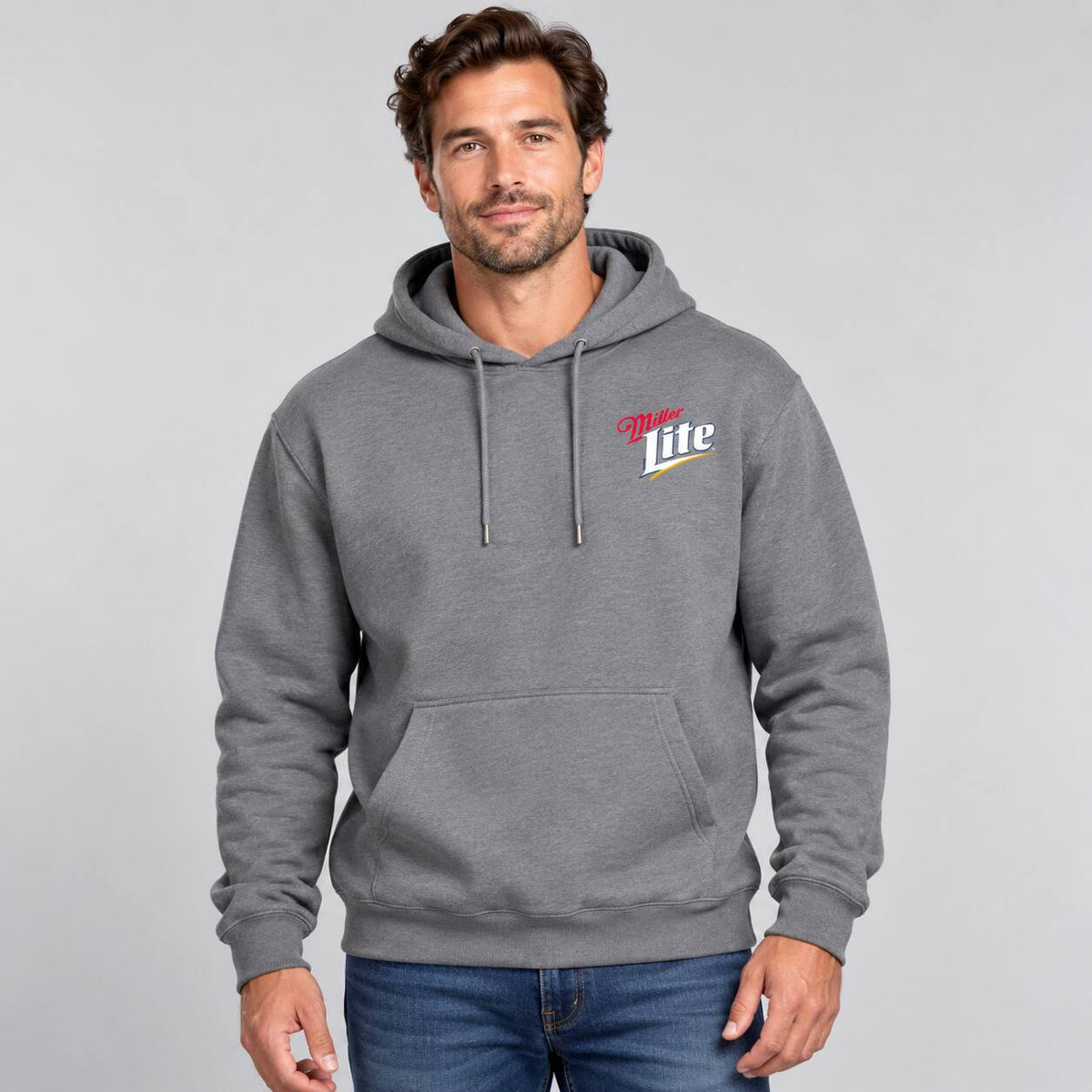 Miller Lite Skull Blue Collar Graphic T-Shirt, Sweatshirt & Hoodie – Beer Lover Workwear & Tradesman Graphic Apparel