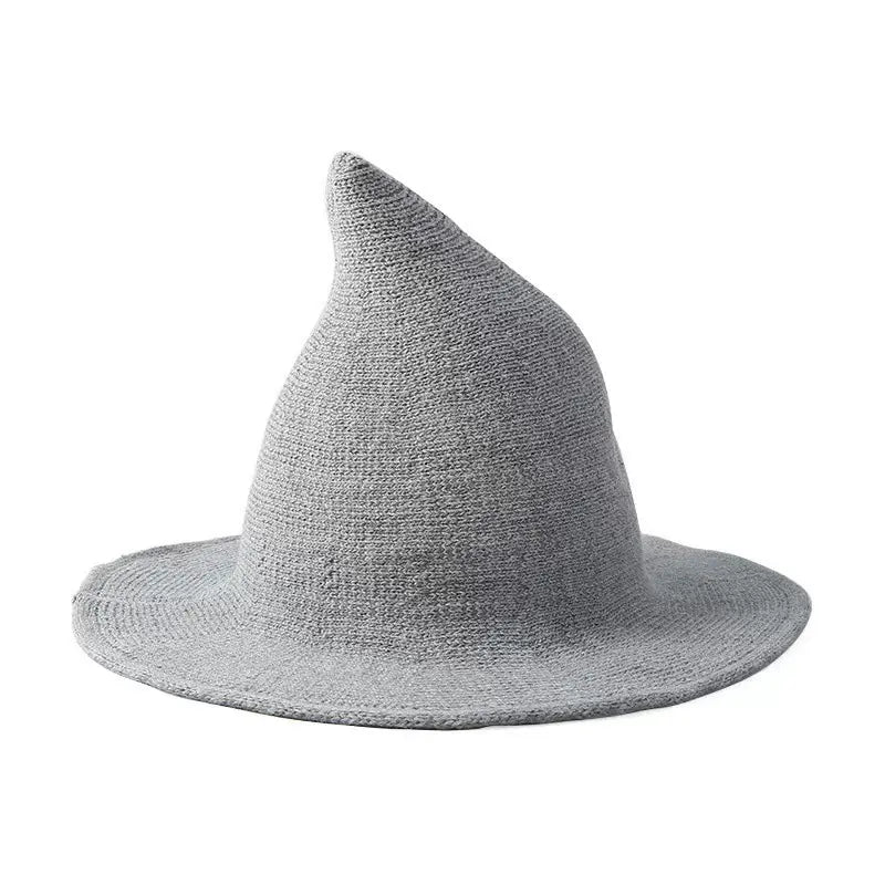 Classic Witch Hat for Women – Pointed Wide Brim Halloween Costume Hat, Solid Color Witchy Accessory for Parties, Cosplay & Dress Up