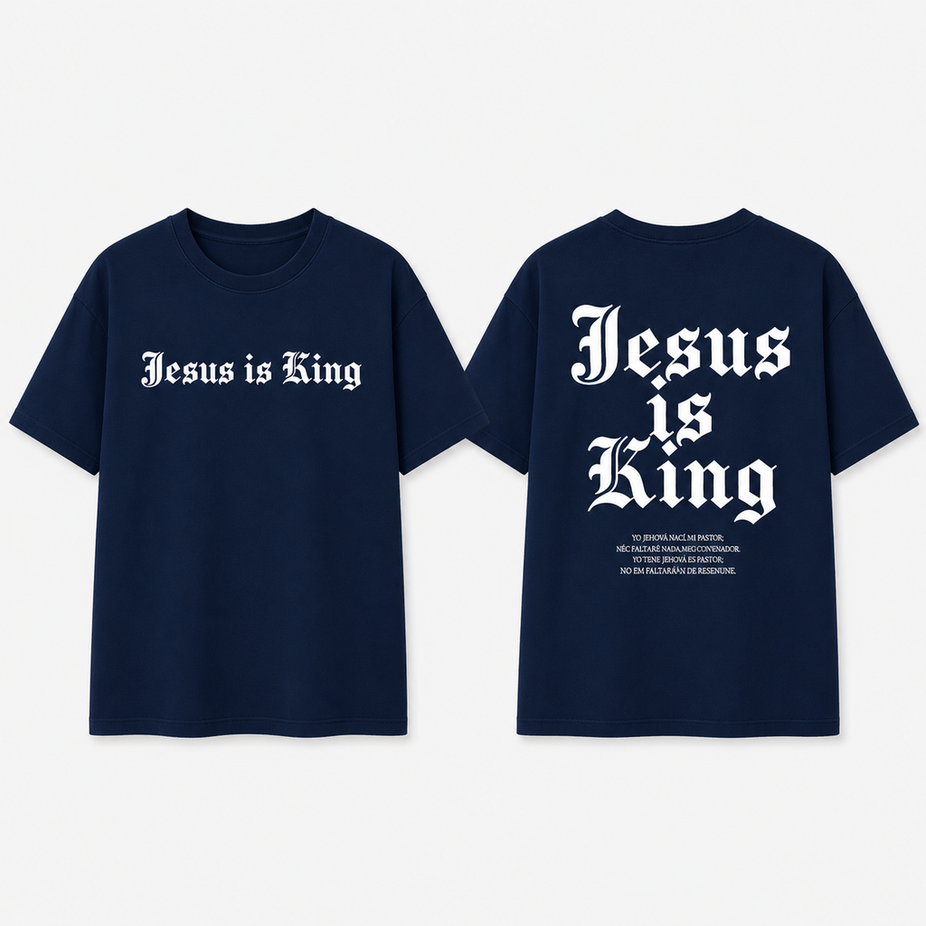 Jesus Is King Graphic T-Shirt, Sweatshirt & Hoodie – Gothic Christian Faith Print, Vintage Religious Streetwear Apparel