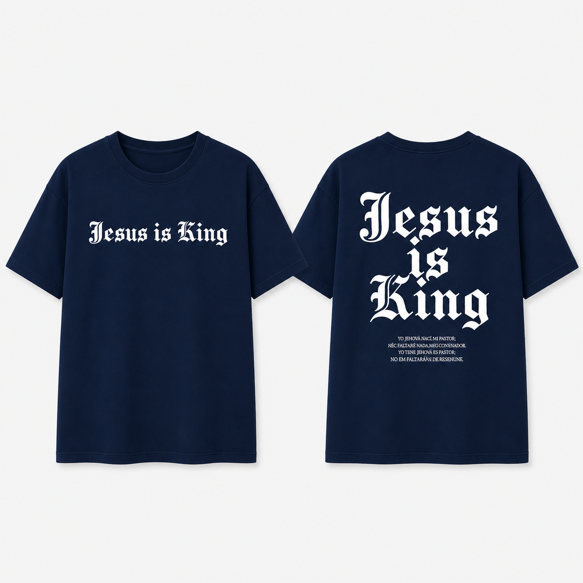 Jesus Is King Graphic T-Shirt, Sweatshirt & Hoodie – Gothic Christian Faith Print, Vintage Religious Streetwear Apparel