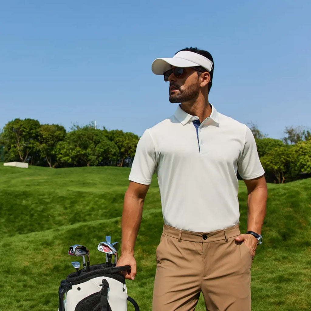 3-Pack Men’s Performance Polo Shirts – Short Sleeve UPF 30+ Golf Polos with 4-Way Stretch, Cooling & Moistur