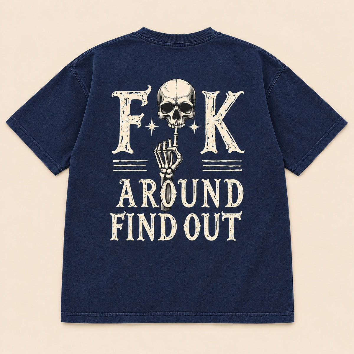 FAFO Fuck Around And Find Out Skull Graphic T-Shirt, Sweatshirt & Hoodie – Gothic Halloween Back & Sleeve Print