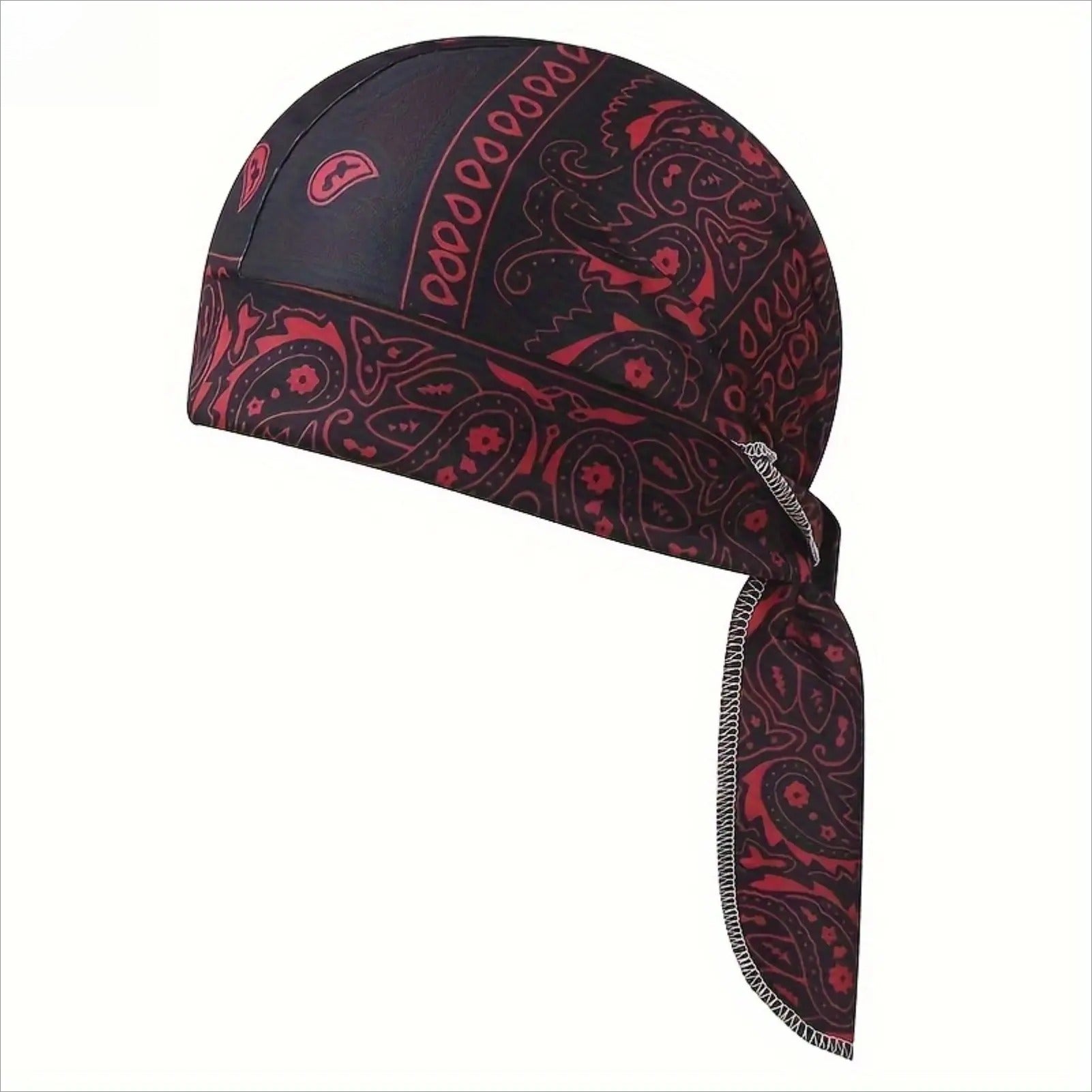 5-Pack Paisley Bandana Skull Caps – Breathable Sweat-Wicking Pirate Head Wraps, Cooling Helmet Liners for Motorcycle, Cycling & Outdoor Sports