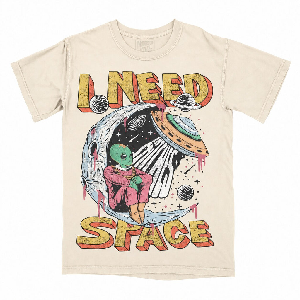 I Need Space Alien Graphic T-Shirt, Sweatshirt & Hoodie – Funny UFO Retro Sci-Fi Space Design