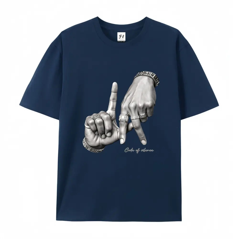 Hand Gesture Graphic T-Shirt, Sweatshirt & Hoodie – Y2K Urban Streetwear Ring Hand Graphic Casual Tee