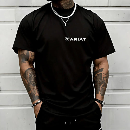 Ariat Shield Logo Western T-Shirt, Equestrian Casual Graphic Tee for Horse Riding Lovers