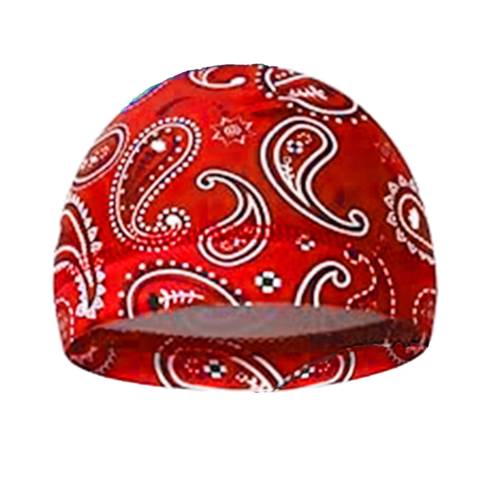 Paisley Print Skull Cap Beanie – Lightweight Stretchy Breathable Headwear, Unisex Streetwear Hat for Cycling, Running & Outdoor Sports