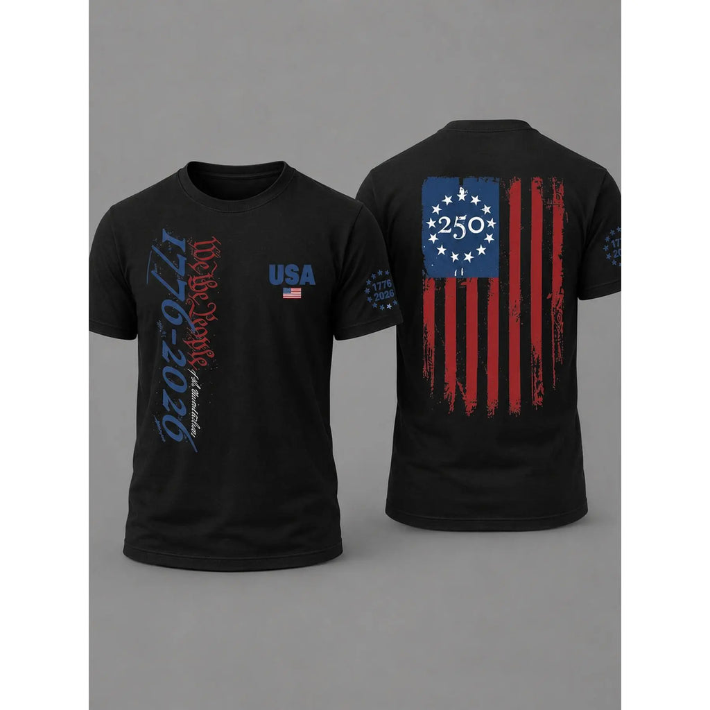 USA 250th Anniversary 1776-2026 T-Shirt/Sweatshirt/Hoodie – Vintage American Flag Patriotic Graphic Tee for Men & Women