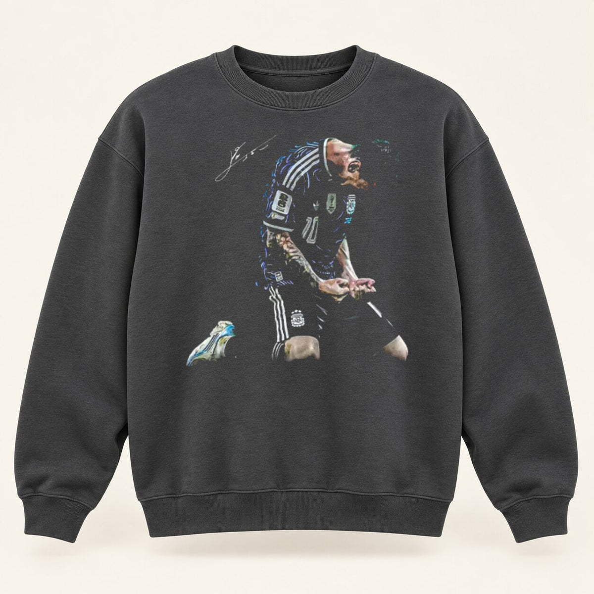 Lionel Messi Argentina Football Legend T-Shirt, Sweatshirt & Hoodie – Iconic Soccer Celebration Graphic Apparel