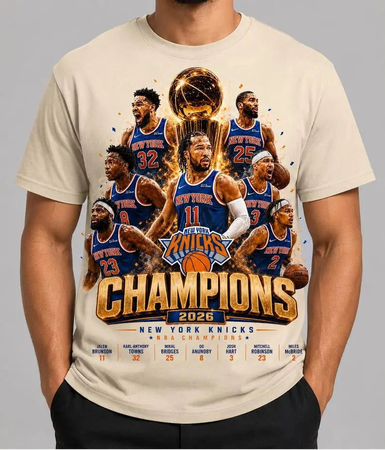 New York Basketball Champions 2026 Vintage T-Shirt, Retro NYC Hoops Fan Tee, Championship Trophy Graphic Shirt for Basketball Lovers