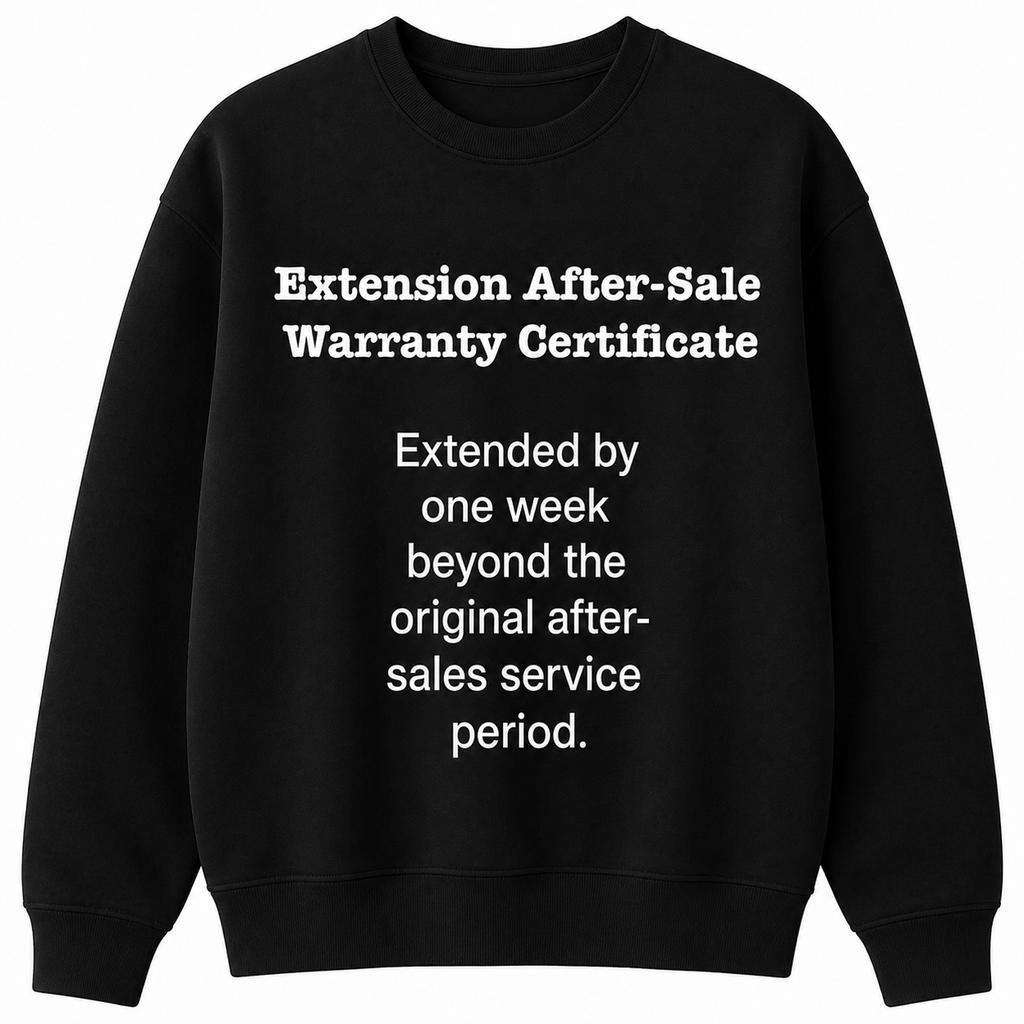 After-Sale Warranty Certificate T-Shirt/Sweatshirt/Hoodie – Funny Office Humor Graphic Tee