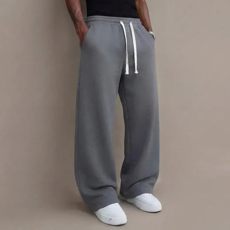 Men's Oversized Sweatpants – Minimalist Wide Leg Lounge Pants