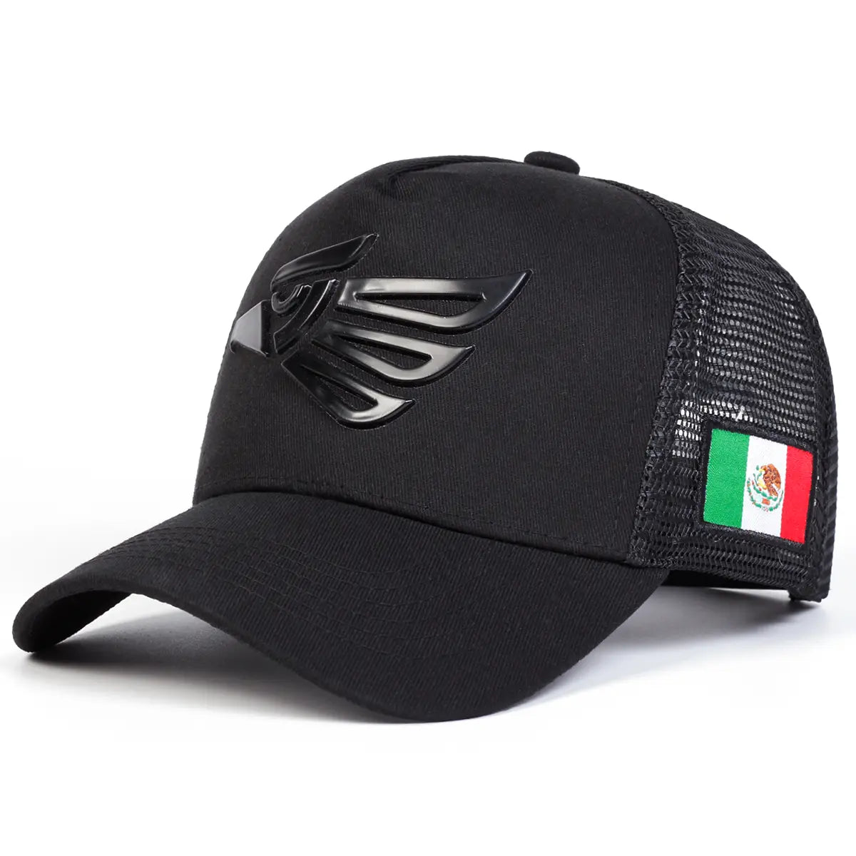 Mexico Eagle Patch Two-Tone Mesh Trucker Hat – Mexican Flag Baseball Cap, Casual Outdoor Streetwear Hat for Men & Women