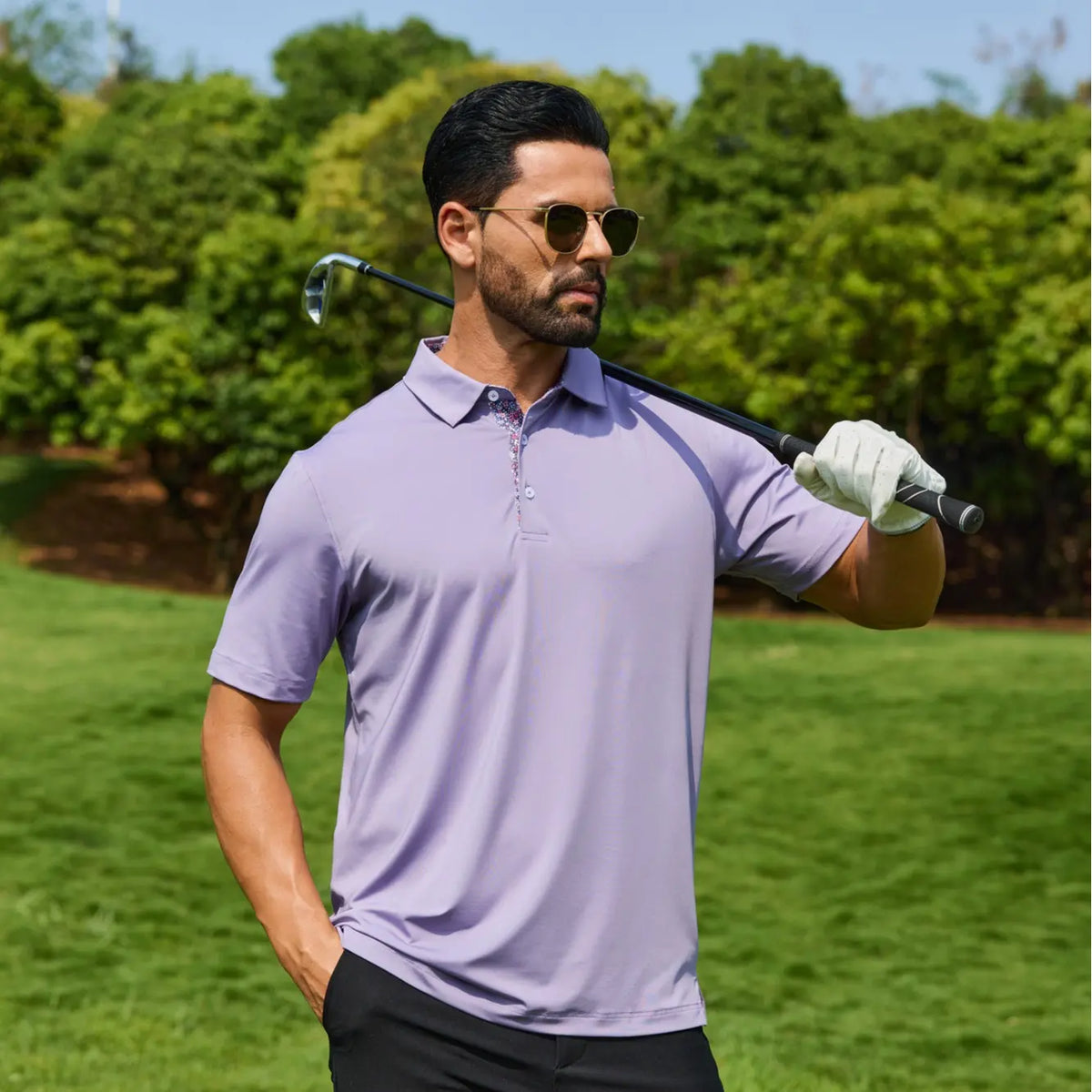3-Pack Men’s Performance Polo Shirts – Short Sleeve UPF 30+ Golf Polos with 4-Way Stretch, Cooling & Moistur