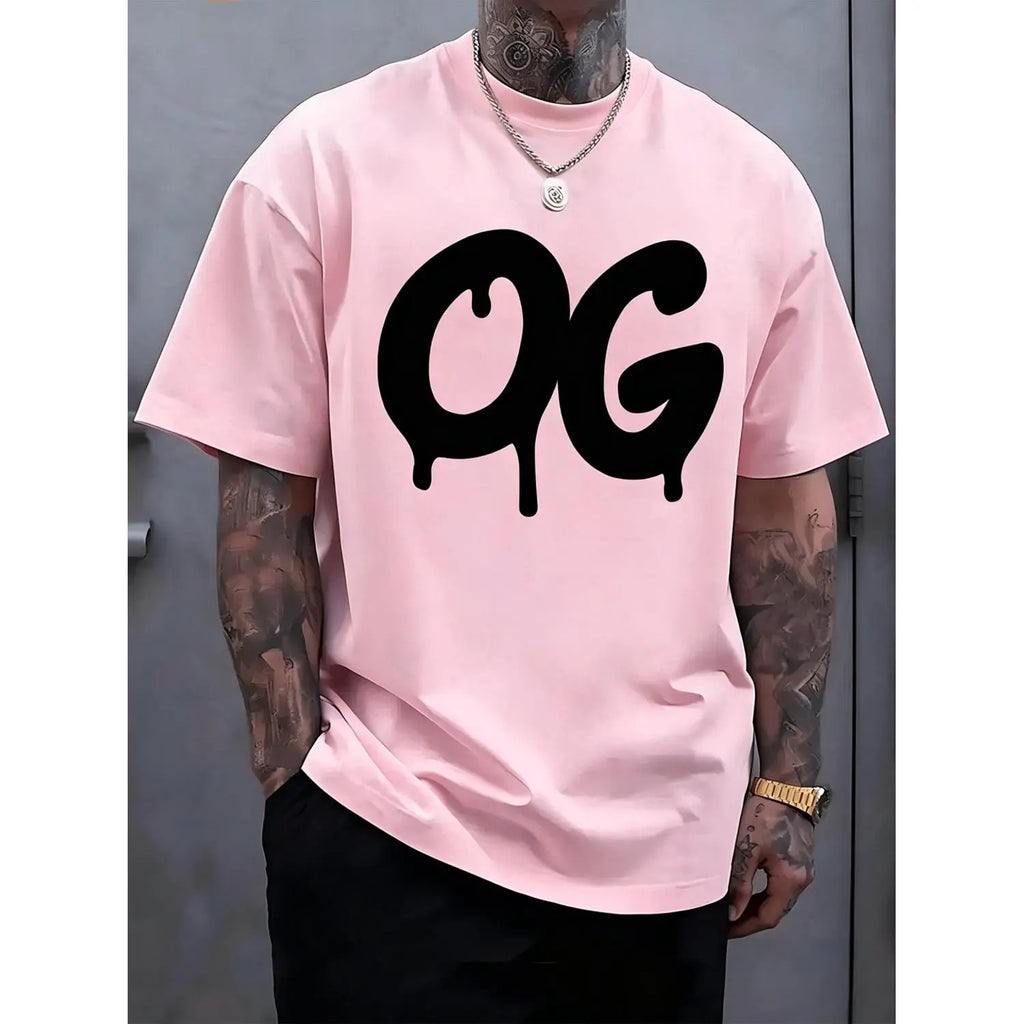 OG Graphic T-Shirt – Oversized Streetwear Cotton Tee for Men, Minimal Urban Hip Hop Style