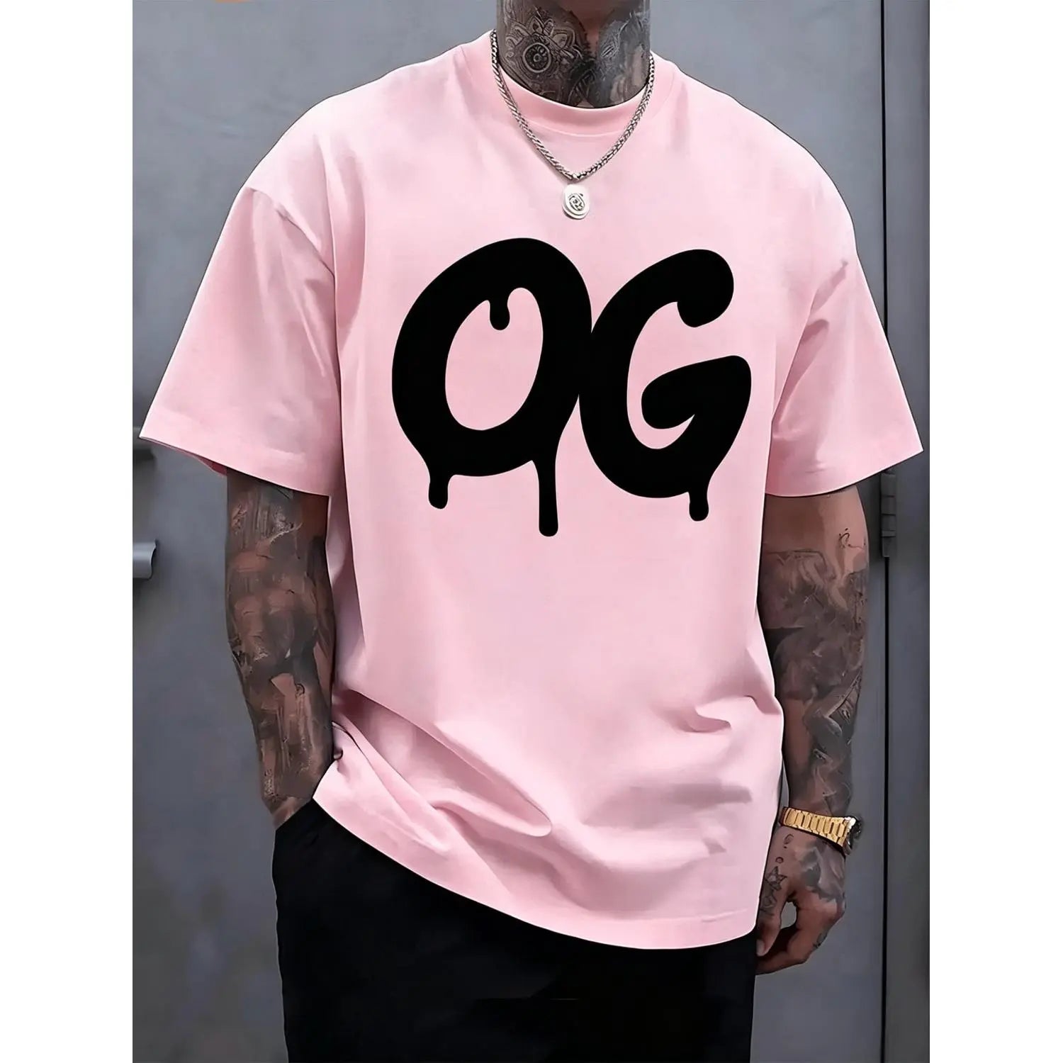 OG Graphic T-Shirt – Oversized Streetwear Cotton Tee for Men, Minimal Urban Hip Hop Style