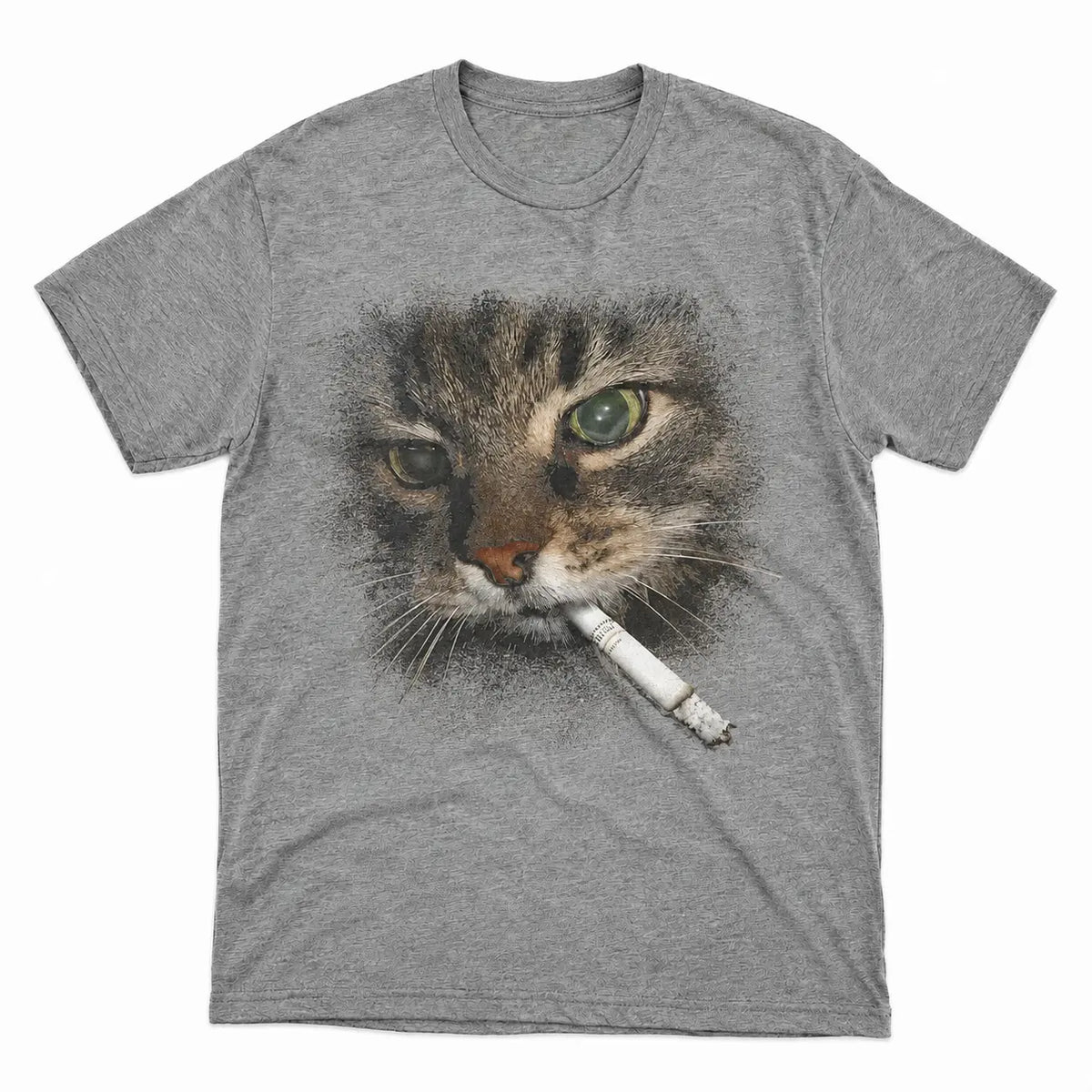 Smoking Cat T-Shirt, Sweatshirt & Hoodie – Funny Meme Cat Graphic, Retro Absurd Humor Print, Vintage Internet Humor Apparel